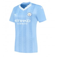 Camisa de time de futebol Manchester City Erling Haaland #9 Replicas 1º Equipamento Feminina 2023-24 Manga Curta